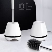 แปรงล้างห้องน้ำ Simple Toilet Cleaning Brush Set With Base No Dead Corner Soft Hair Long Handle Toilet Brush WC Accessories