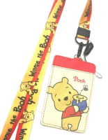 Pooh สายคล้องคอ สายคล้องบัตร ที่ใส่บัตร ซองใส่บัตร ที่ใส่บัตร พร้อมสายคล้องคอ ลาย หมีพูหฺ์   bee  ขาว แดง เหลือง    งานดี สวยงาม สำหรับ บัตร 6x8