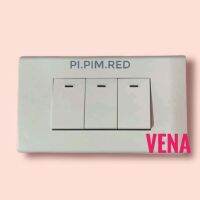 VENA ชุดสวิท พร้อมหน้ากาก 3 ช่อง  และ กล่องลอย 2×4