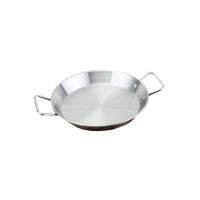 Double Handle Paella Pan Thickened Stainless Steel Salad Spaghetti Plate Western Style Kitchen Utensil Dinner Tool 1pcs