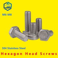 Hexagon Kepala Sekrup Luar Hex Baut Ulir Eksternal Hex Kepala Baut Sekrup Memperpanjang Seluruh Gigi 304 Stainless Steel