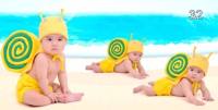 พร้อมส่ง!! ชุดแฟนซีเด็ก ชุดทากเหลือง 032 (Yellow Snail) Baby Fancy By Tritonshop