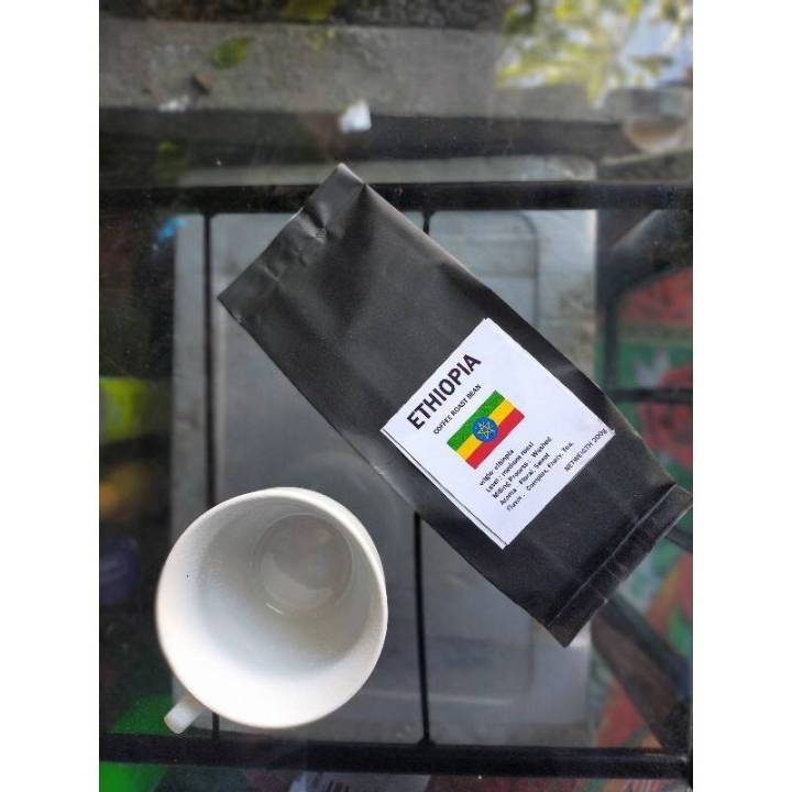 เมล็ดกาแฟ ETHIOPIA 200g (เอธิโอเปีย)คั่วใหม่ตามออเดอร์ลูกค้าครับ