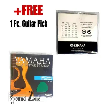 1 Set. YAMAHA FG12 Acoustic Folk Guitar Strings Light Gauge 80