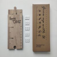 4Pcs 60-210CM Kids Height Growth Chart Ruler Baby Children Height Gauge Room Decoration Wooden Wall Meter Measurement Stickers