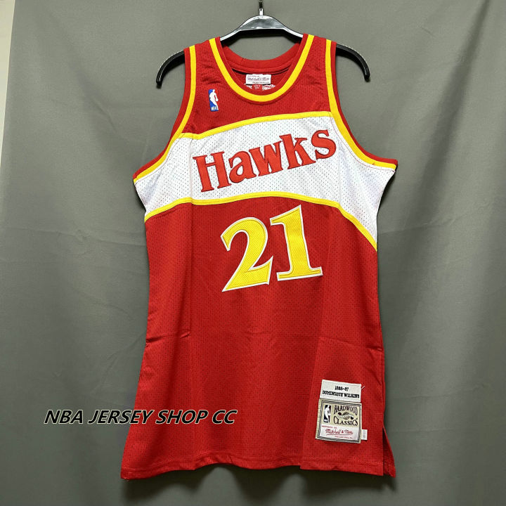 Mitchell&Ness】Men's New Original NBA 1986-87 Atlanta Hawks #21