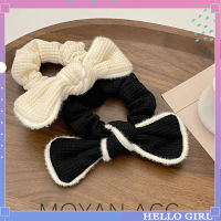 Bowknot เชือกผมลำไส้ใหญ่เวอร์ชั่นเกาหลีผ้าโพกศีรษะเครื่องประดับ HELLO GIRL