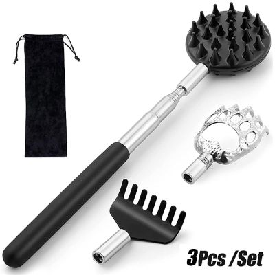 hot【DT】 3Pcs/Set Back Scratcher Telescopic Scratching Massager Scraper Extendable Telescoping Itch Massage Relaxation