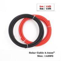 【☊HOT☊】 fka5 10เมตร30ft X 10awg 14awg 12awg 4mm2 2.5mm2 6mm2พีวีซีฉนวนขั้วต่อไฟฟ้าแสงอาทิตย์เชื่อมต่อกลับ5เมตรสีแดง5เมตร