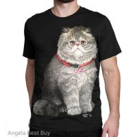 TOP SELLINGGLOW IN THE DARK FLUFFY Catkitten DOUBLE-SIDED HIGH DEFINITION UNIQUE 100 คุณภาพสูง T-SHIRTMen เสื้อยืด