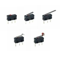 ☞▦ 5Pcs Mini Micro Limit Switch NO NC SPDT 3 Pins 8mm Longer Terminals 5A 125V 250V 29mm Roller Arc lever Action Push Microswitches