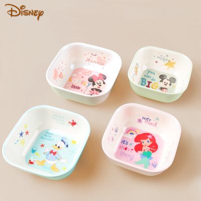 Kids Tableware Disney Minnie Mickey Mouse Bowl Toddler Boys Girls Cute Cartoon Mermaid Snow White Princess Bowl Baby Feeding