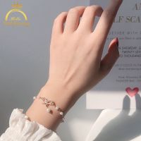 Fashion Women Bow Pearls Charm celet High Quality Crystal Thin Chain celet Fashion Jewelry Hello Girl Jewelry