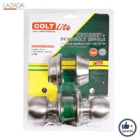 ลูกบิดห้องทั่วไปหัวกลมจานใหญ่สเตนเลส+กุญแจเสริมความปลอดภัยไข1ด้าน COLT LITE รุ่น 58717301 สีสเตนเลส  +++ +++ +++ บริการเก็บเงินปลายทาง +++ +++ +++