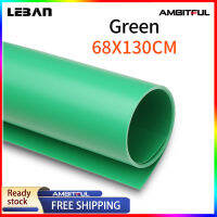 AMBITFUL 68X130cm 27*51 นิ้วสีเขียวฉากหลังถ่ายภาพกระดาษพีวีซีแบบด้านไวนิลพื้นหลังไม่มีรอยต่อไม่มีรอยต่อกันน้ำ