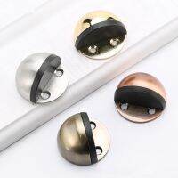 Door Stop Stainless Steel Rubber Door Stop Double Punch-free Floor Bumper Nail-free Safety Wedge Wall Door Frame Wall Protector Door Hardware Locks