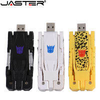 JASTER 2.0 USB แฟลชไดรฟ์ของเล่นพลาสติกสไตล์ยูดิสก์ตัวการ์ตูนไดรฟ์ Transfpendrive 64GB 32GB หุ่นยนต์แปลงร่าง