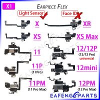 ลําโพงเสียงหูสําหรับ iPhone X XR XS 11 12mini 12 Pro Max หูฟัง Flex Cable Ribbon พร้อมเซ็นเซอร์วัดแสงโดยรอบ