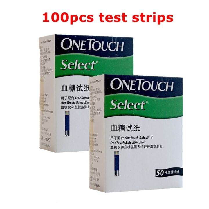 exp-2024-10-one-touch-select-simple-test-strips-100แผ่น-blood-glucose-glucometer-tester