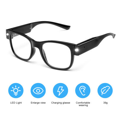 3 Types Reading Glasses with Lights Bright LED Lighted Magnification Eyeglasses 1.0 1.5 2.0 2.5 3.0 3.5 Readers for Men Women