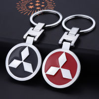 High quality metal car keychain Car emblem key ring Mitsubishi car accessories