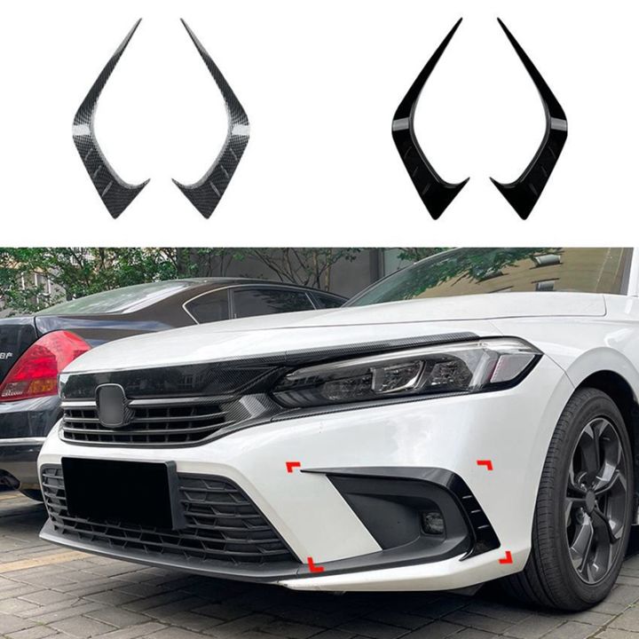 car-front-bumper-splitter-spoiler-fog-light-canard-replacement-accessories-for-honda-civic-11th-generation-2021-glossy-black