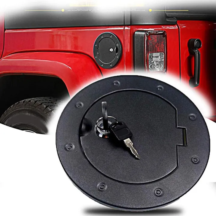 Upgraded Aluminum Locking Gas Tank Cap Fuel Filler Door Cover for Jeep  Wrangler JK Unlimited Sport Rubicon Sahara 2007-2017 with Lock | Lazada PH