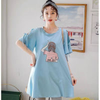 Maternity Dress Summer Fashion Suit Loose Jacket Long-size Maternity Two-piece Korean Version Short-sleeved T-shirt