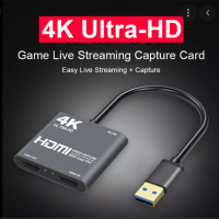 4K 60Hz HDMI Video Capture CardทีวีLoop 1080Pเกมการบันทึกแผ่นที่ถ่ายทอดสดกล่องUSB 3.0 GrabberสำหรับPS4กล้อง