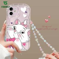 เคสโทรศัพท์กระเป๋าสะพายข้างมีสายรูปแมวสีขาวลายการ์ตูนน่ารัก C21 HP ขอบ3D นิ่ม C11 C12 C15 C17 Realme C2 C20 C51 C21Y C25เคสสำหรับ Realme Realme C31 C33 C35 Realme C53 C55 Realme