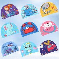 Bathing Cap Kids Lovely  Elastic Ear Protection Cartoon Cute Swimming Hat for Boys Girls Children Swimming Pool Hat Swim Caps