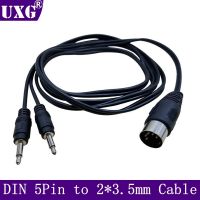 50CM MIDI Y Splitter Cable 5Pin DIN Plug Male To 2x3.5mm TRS SmartPhone AUX Headphone Stereo Jack Adapter Input Cable 1.5m