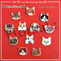 【hot sale】 ❄ B15 ☸ Best Friends - Cats Dogs Patch ☸ 1Pc DIY Sew on Iron on Badges Patches Apparel Appliques (Pets Series 01 - 12 Styles)