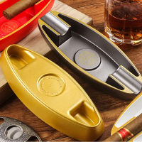 Cohiba Sigar Ashtray Large Bore 2 Slots Resin Drop Resistant Ashes Cup Portable Decorative Ciggare Holder