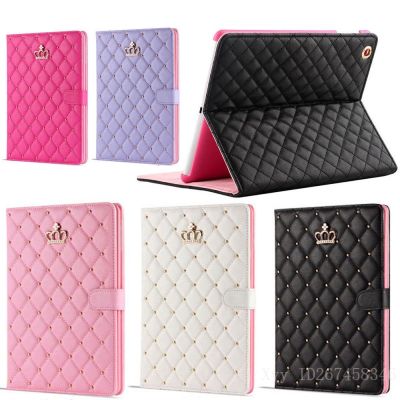 Hot Sale For Pro 11 2022 2021 i-Pad 10th 9th 8th 7th 6th 5th Generation Case Pad 2017/2018 Pro 9.7 10.5 11 Pad 2 3 4 Mini 12345 Luxury crown leather case Cover