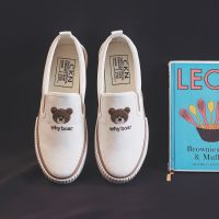 CODiy085671 Womens Canvas Shoes Flat Shoes Cute Bear Students Leisure Fashion Kasut Perempuam