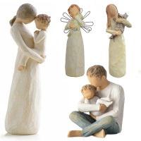 Mom And Son Figurine Home Ornament Minimalist Resin Crafts Dad And Children Sclupture Decor Tabletop Christmas Gift For Family