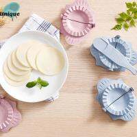 UNQCSA สะดวก Jiaozi Maker กับช้อน หลากสี อุปกรณ์ครัว อุปกรณ์ทำเกี๊ยว ฟางข้าวสาลี แม่พิมพ์เกี๊ยว ราวิโอลี่โมลด์