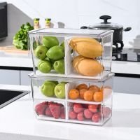 （QIQI tool） 5L ตู้เย็นออแกไนเซอร์ FoodContainer KitchenBox พร้อมฝาปิด Handle FridgeFruit ผักถังคอนเทนเนอร์