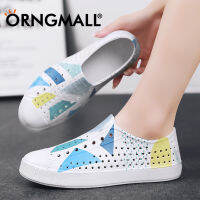 ONGMALL รองเท้าแตะ unisex รองเท้าเยลลี่ฤดูร้อนรองเท้า Croc เด็กรองเท้าสวนชายหาดล่อล่อ Clogs รองเท้าแตะสีลูกกวาดรองเท้าแตะชายหาดกันน้ำขนาด 36-45