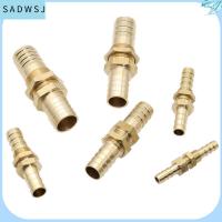 SADWSJ 6mm 8mm 10mm 12mm 16mm 19mm ข้อต่อท่อกั้น ฟิตติ้งท่อ หลอดสำหรับหลอด เข็มเจาะท่อ ทนทานต่อการใช้งาน ทองเหลืองเบิ้ล อะแดปเตอร์ตัวเชื่อมต่อ ท่อพียู