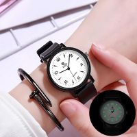 ☃▤ แฟชั่นผู้หญิงเรียบง่ายนาฬิกาข้อมือส่องสว่างผู้หญิงนาฬิกาสายหนังลำลองนาฬิกาควอทซ์นาฬิกา Montre Femme Relogio Feminino
