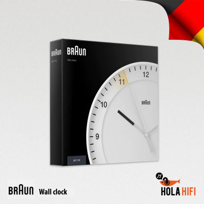 Braun Classic Mixed Analogue Wall Clock - White นาฬิกาชนิดแขวนตกแต่งภายในบ้าน