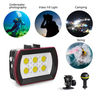 Seafrogs SL-22 Waterproof 40 Meters LED Diving Strobe Light High Brightness 6000 Lumen RGB Video Light with Optical Fiber Cable For Underwater Photography