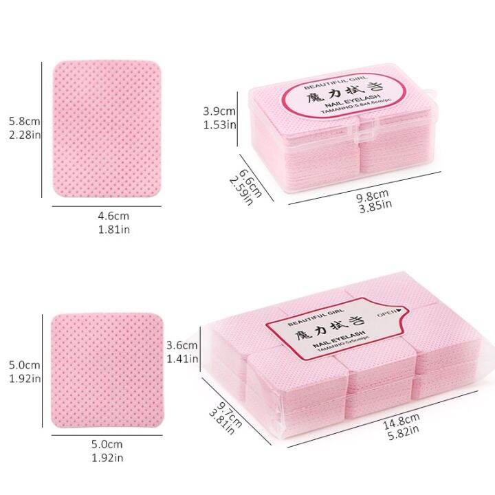 lz-180-540pc-lint-free-eyelash-extension-glue-remover-adhesive-wipes-lash-glue-cleaning-cotton-pad-nail-wipes-makeup-tool-wholesale