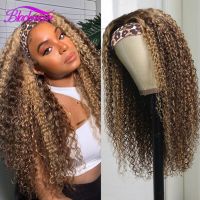 【YD】 Colored Human Hair Wigs P4-30 Headband Wig for Ombre Machine Made Curly