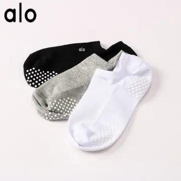 Alo Yoga Throwback Stripe Stretch-cotton Blend Socks In Black