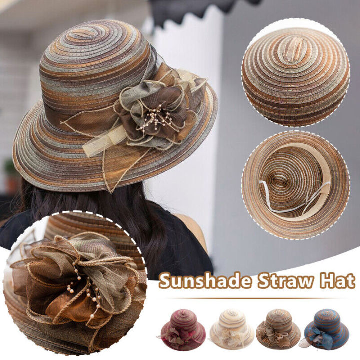 organza-top-hat-leisure-dome-cap-bucket-cap-gradient-hat-female-big-eaves-sun-hat