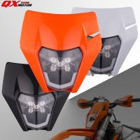 2017 Universal Motorcycle Supermoto Headlamp LED Headlight Light For KTM EXC EXCF SXF SX XC XCW XCF XCFW 125 150 250 350 450 530