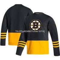 ❀ g40349011chao 037A Qy NHL เสื้อกีฬาแขนยาว พิมพ์ลายโลโก้ Boston Bruins Jersey Hockey สีดํา พลัสไซซ์